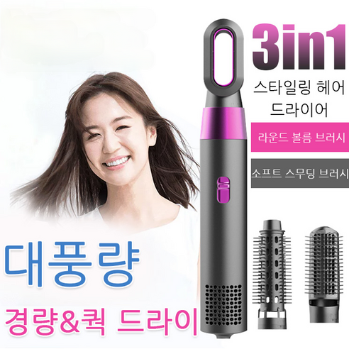 스마트 헤어 드라이어 에스위두 기스방지 선정리 일체형 튼튼한 드라이기 거치대, 그레이, 1개 12 머리카락 손상 없는 고속 드라이어 로고 인쇄 가능, 흰색 표준, 3 in 1 헤어 드라이어