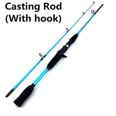 [SW] Baitcasting Rod 1.5M 1.8M M 파워 루어로드 캐스팅 스피닝 Wt 3g-21g 울트라 라이트 보트 루어 낚싯대, 파란