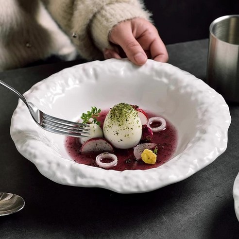 섬세한 식탁을 완성하는 예술, Xindeks 깊은 접시 도자기 파스타볼