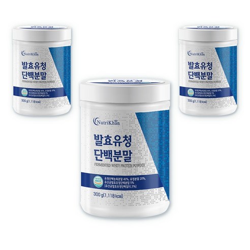 발효 유청 단백분말 단백질쉐이크 분말 식약처 인증 HACCP 유케어라이프, 3개, 300g