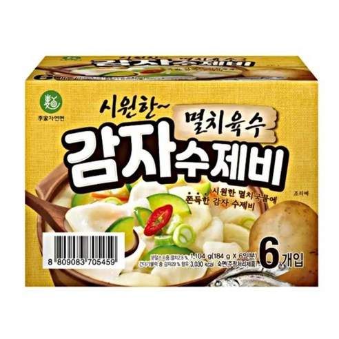 이가자연면 감자수제비 184gx6개 멸치육수 코스트코, 11팩