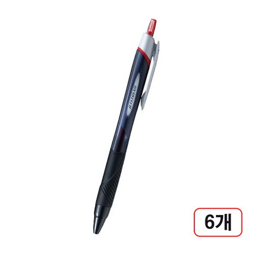 제트스트림 볼펜(SXN-150/0.38mm), 6개, 적색