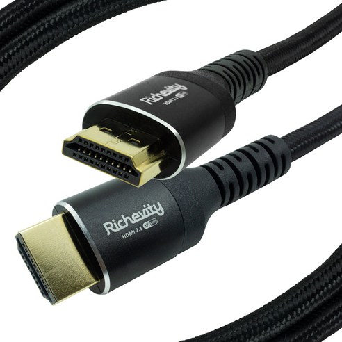 리체비티 HDMI 2.1 케이블 [HDMI 인증] 8K@60Hz & 4K@120Hz 48Gbps, 5m, 1개