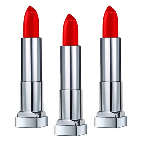 메이블린 컬러 센세이셔널 크리미 매트 립 컬러 4.2g, Siren in Scarlet, 3개