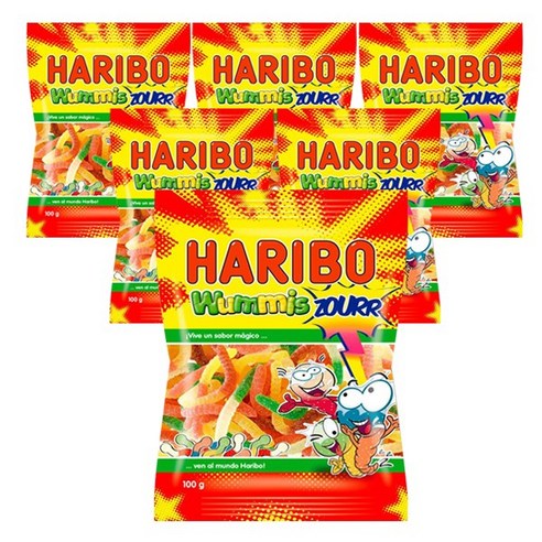 하리보젤리 웜스사우어(신맛) 100g, 100g x 5개, 5개