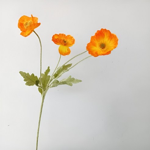 이코디 양귀비 조화 2p, 오렌지, 2개
