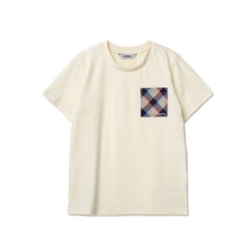 레노마키즈 남아용 체크 포켓 베이직 티셔츠 R2321T123