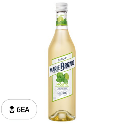 마리브리자드 모히또민트 시럽, 700ml, 6개