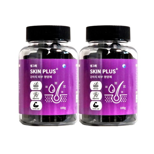댕그래 강아지 피부 영양제 아토피 털 모발 모질 100g, 100정, 피부/피모, 2개