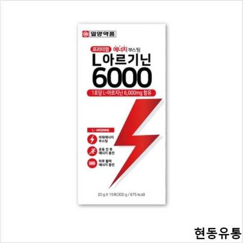 일양약품 L 아르기닌 6000 15p, 20g, 60개