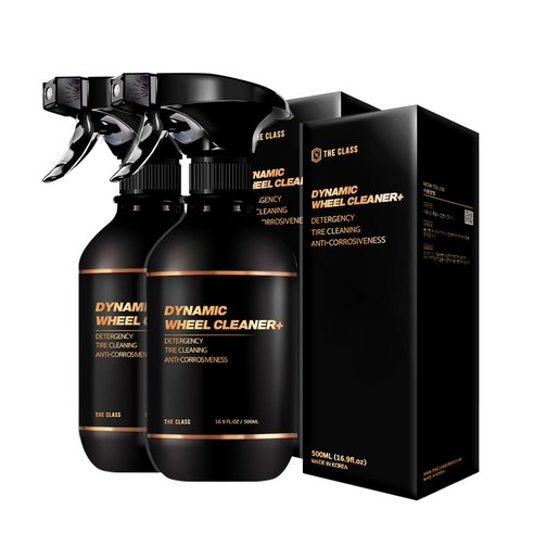 더클래스 다이나믹 휠 클리너 휠세정제 타이어 갈변제거, 500ml, 2개