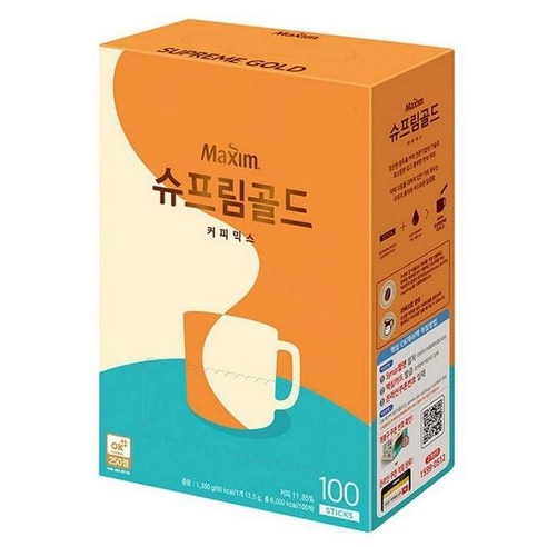 맥심 슈프림골드 커피믹스 13.5gx100T 동서식품 식음료 135gx100T, 상세페이지 참조