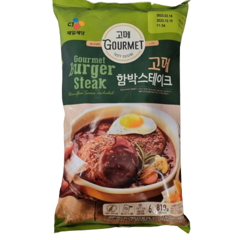 씨제이 고메 함박 스테이크 소스 포함 810g, 1개