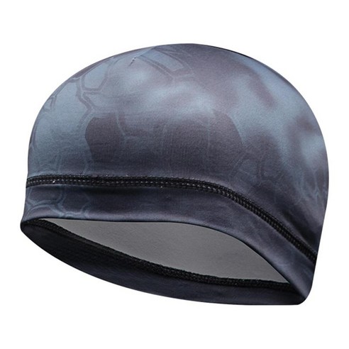 남여 공용 헬멧 라이너 해골 모자 냉각 사이클링 모자 스포츠 헬멧 모자 땀 흡수 모자, 검은 색, 24x16.5cm, 구조