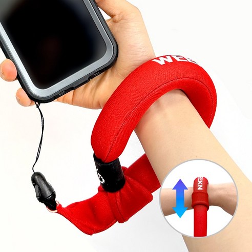 위크나인 핸드폰케이스스트랩 스마트폰밴드 아이폰스트랩, 1개, 스트링 레드
