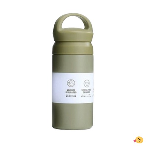 윤판장 물이 새지않는 이중 실리콘 패킹 스텐텀블러, 1개, 카키, 350ml