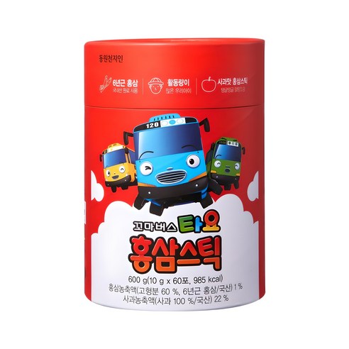 천지인 꼬마버스 타요 홍삼스틱, 600g, 1개