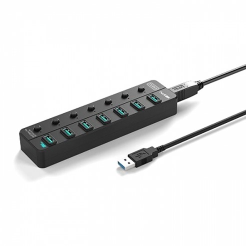 NEXTU NEXT-807U3-10G USB3.2 GEN2 USB7포트 개별스위치 유전원 허브 usb3.2gen2허브