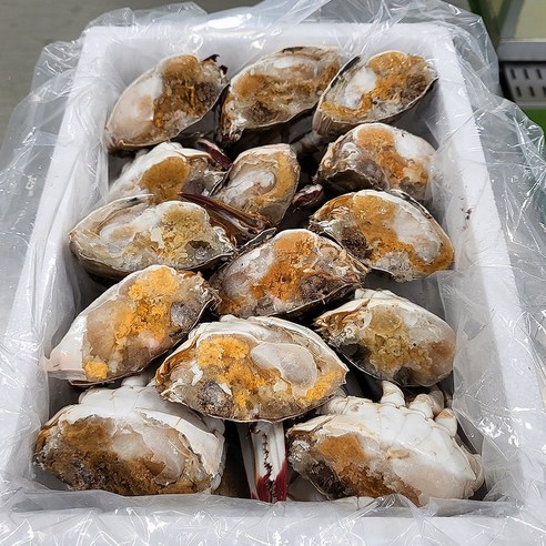 일등농수산 국내산 서해안 급냉 알배기 암꽃게, 1개, 하프절단 1kg (6-10조각)