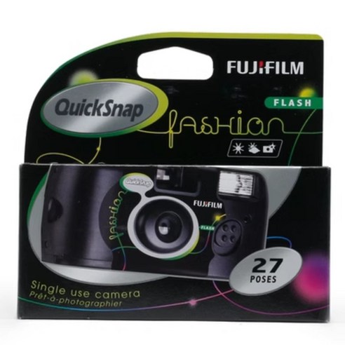 FUJIFILM 후지 일회용카메라 필름 심플 에이스 400-27장, 후지 블랙, 1개