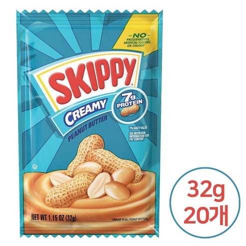 스키피 크리미 땅콩버터, 32g, 20개