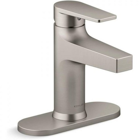 KOHLER 740214BN Taut SingleHle Bathroom Sink Faucet Single Lever Hle 1, Vibrant Brushed Nickel