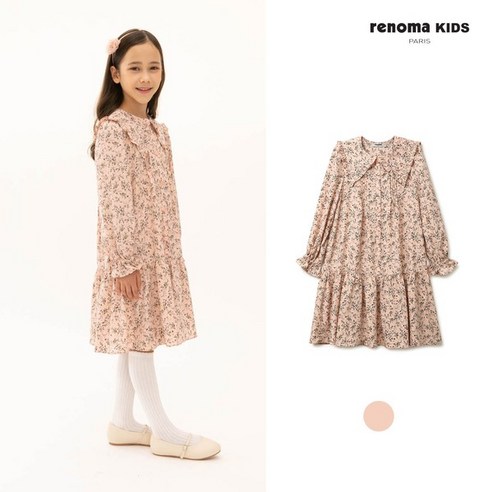 [레노마키즈] 여아카라꽃프린트원피스 핑크 (R2231O602_10)