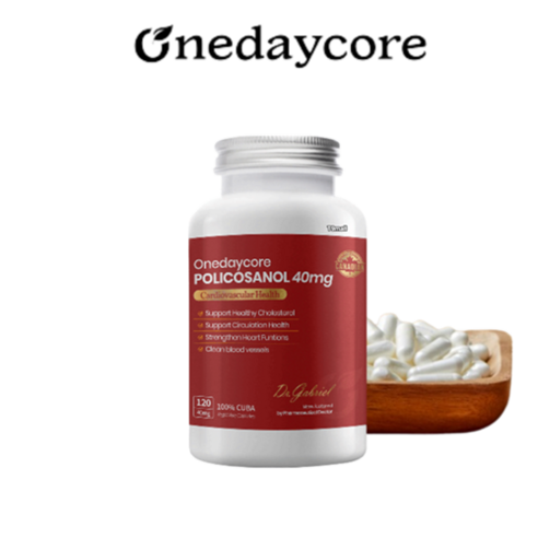 캐나다 Onedaycore 쿠바산 폴리코사놀 40mg 120캡슐 사탕수수 POLICOSANOL, 1개, 120정