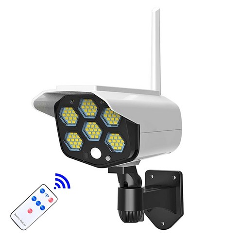 태양광 84 LED 카메라 센서등 4기능 센서벽등 태양등 정원등, 모형CCTV태양광센서등(DJDV76), 1개