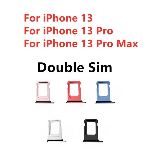 스패치 더블 SIM 카드 트레이 홀더 슬롯 컨테이너 어댑터 아이폰 13 프로 맥스용, 15)13 Pro Max Blue