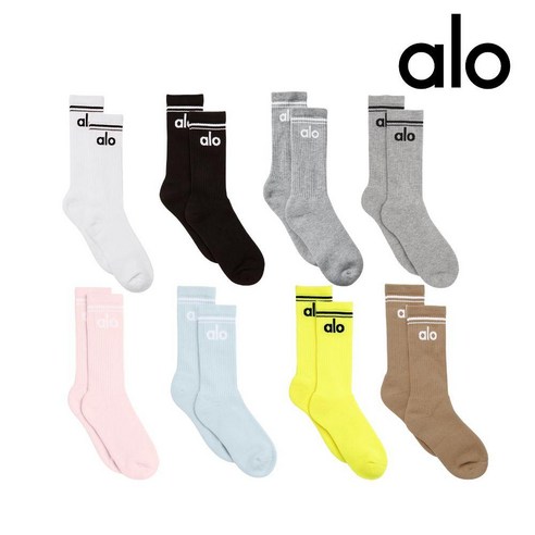 알로 스로우백 양말 남녀공용 ALO, L, 6.Blue/White, 1개