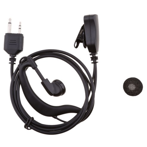 G 형 이어 후크 이어폰 헤드셋 PTT MIC 2Pin For MIDLAND GXT400/450 Radio, 블랙, 설명, 설명