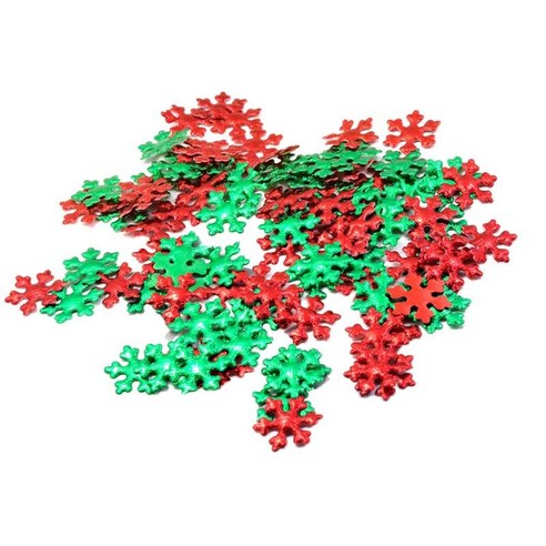 공예 200pcs 많은 믹스 구색 diy 눈송이 flatbacks 비 짠 직물 플랫 뒤로 버튼 스크랩북 매력, 레드 그린, 설명