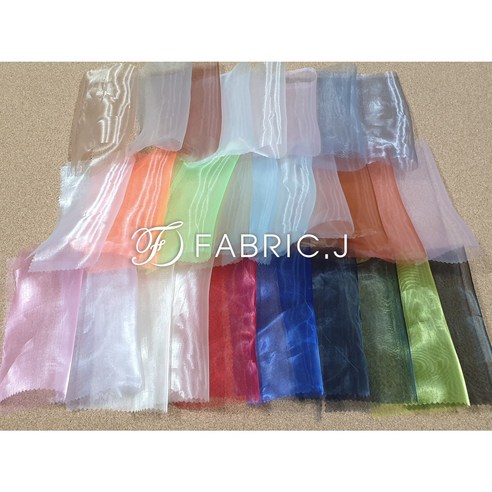 패브릭제이 대폭 샤 무지 한복 노방 오간자 원단 35종 FJ-038, 피치버드