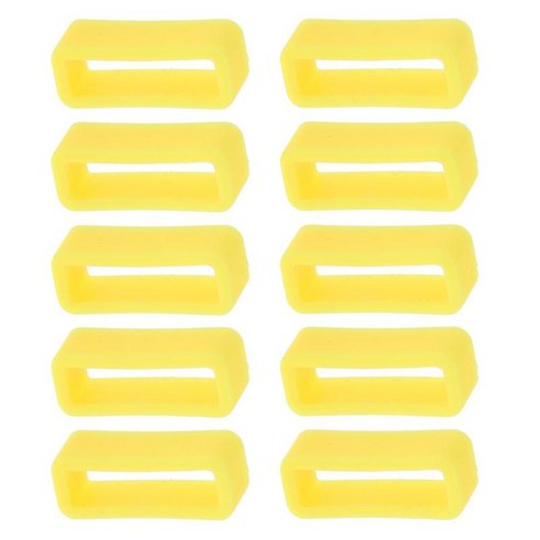 20mm 시계 밴드 용 10pcs 실리콘 패스너 링 보안 루프 세트, 옐로우, {"사이즈":"20mm"}, {"수건소재":"설명"}