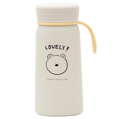 smy일본식 모리 스타일 보온병 성인 소녀 심장 학생 간단한 컵 귀여운 작은 휴대용 물 컵 Ins, White-300Ml, 하나
