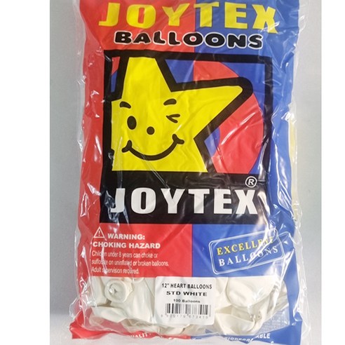 피플스파티 조이텍스 30cm 스탠다드 하트풍선 100입, 1개, 화이트
