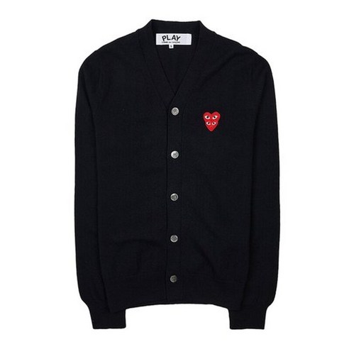 꼼데가르송 [명품]꼼데가르송 남성 더블하트 와펜 가디건 P1N076 BLACK P1N076BLACK