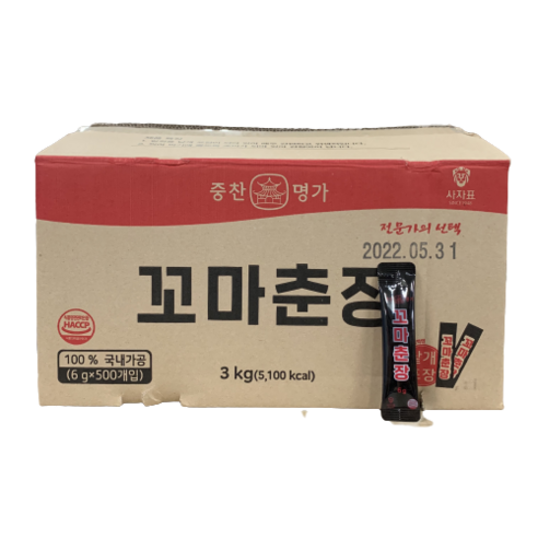 중찬명가 꼬마춘장3kg(6gX500), 3kg, 1개