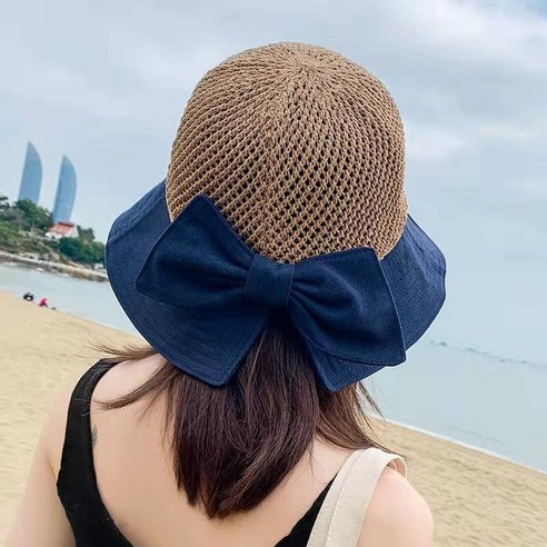 DFMEI 여름햇살캡 NEW 여름햇살캡 비치비니 챙자외선차단모자, DFMEI 짙푸르다