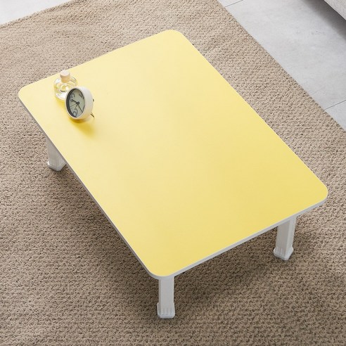 퍼니우드 E0등급 프리미엄보드 접이식테이블 좌식 테이블, 베이직 특대(600X800) 노랑