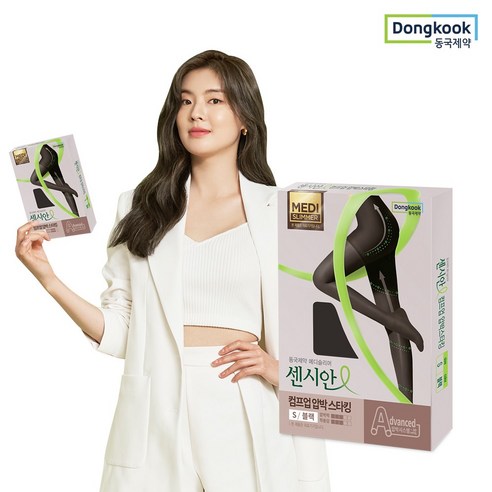 동국제약 센시안 컴프업 압박스타킹 Black, 1개, 팬티형