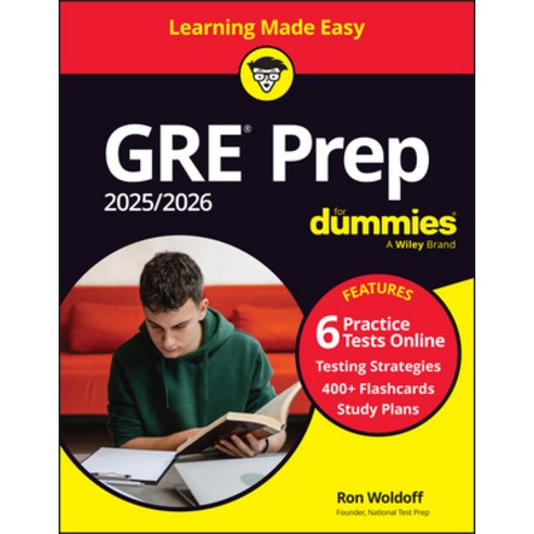 (영문도서) GRE Prep 2025/2026 for Dummies: Book + 6 Practice Tests & 400+ Flashcards Online Paperback, For Dummies, English, 9781394255665