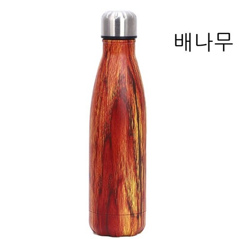 선물 보온컵 조표 운동 주전자 304 스테인리스강 창의 목문 콜라병, 배나무, 500ml