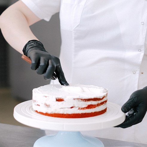 세련된 보호: 파인터치 핑크 니트릴 장갑 XS