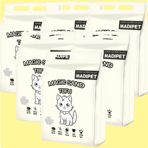 메디펫 매직 고양이 두부모래, 10L, 6팩