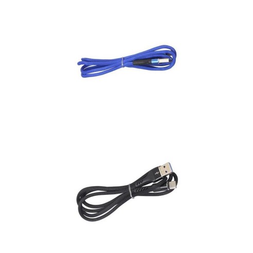 USB 2.0 Type-C 휴대폰 데이터 빠른 충전 케이블 1m, 블루 + 블랙, 설명한대로, 알루미늄 + PVC
