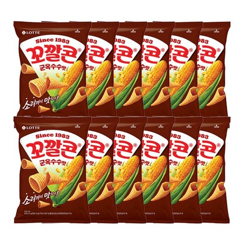 롯데 꼬깔콘 군옥수수맛 67g 12개입, 12개