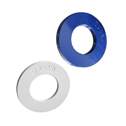 2 "강철 분수 올림픽 플레이트 마이크로 무게 플레이트 체육관 액세서리, 108mm, 강철, 화이트 + 블루