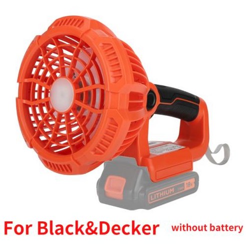 캠핑 야외 선풍기 Makita Dewalt Milwaukee Bosch Black & Decker Craftsman 14.4-20V 리튬 이온 배, [04] Fan For Black Decker, 1) Fan For Black Decker